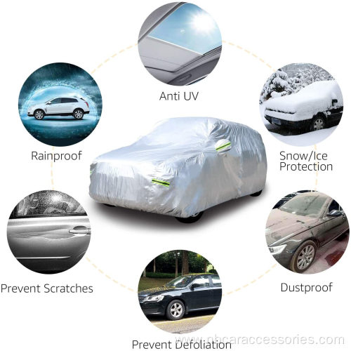 Silver 190t Polyester Car Cover